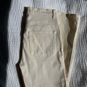 Reformation Cream Straight Leg Jeans